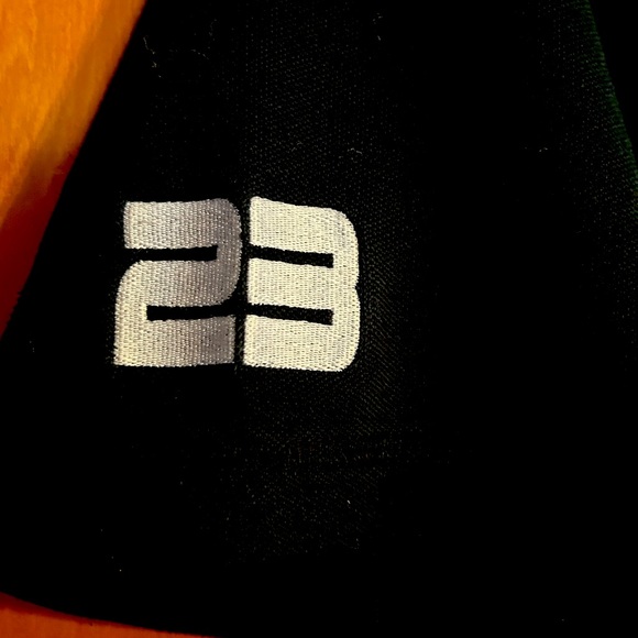 EUC Michael Jordan 23 embroidered short sleeve black polo shirt. Size XXL. - Picture 2 of 4
